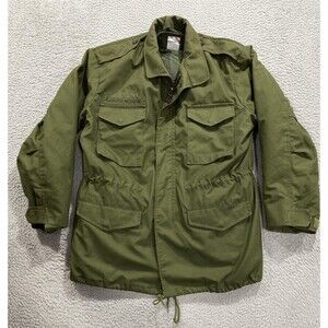Military Jacket Mens Large Green Field Quilted Coat VTG Mexico Made Collectors